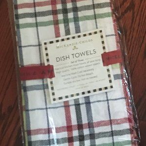 Mackenzie Childs Oven Set of 3 Dish Towels